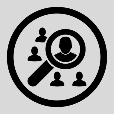 Düz siyah renkli yuvarlak vektör simgesi pazarlama