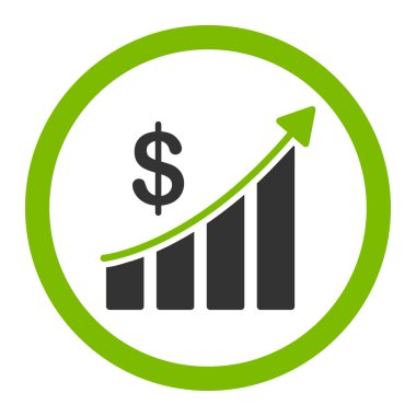 Satış düz eko yeşil ve gri renkler vektör simge yuvarlak