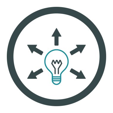 Idea flat soft blue colors rounded vector icon