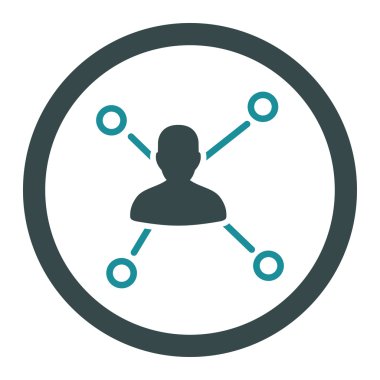 İlişkileri yuvarlak düz yumuşak mavi renk vektör simgesi