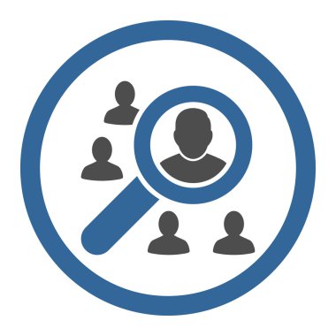 Pazarlama düz kobalt ve gri renkler yuvarlak vektör simgesi