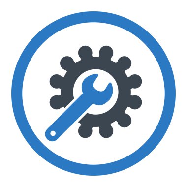 Vektör simgesi özelleştirme düz düz mavi renkler yuvarlak