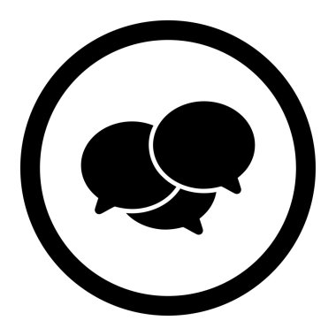 Webinar düz siyah yuvarlak renkli vektör simgesi