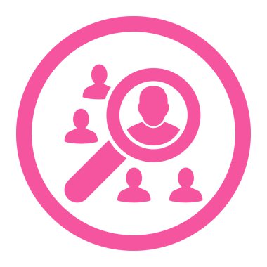 Marketing flat pink color rounded vector icon