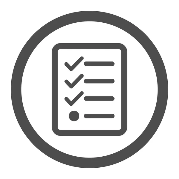 Checklist flat gray color rounded vector icon — Stockvector