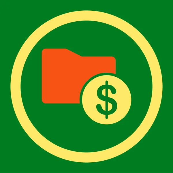 Ikona folderu pieniądze — Wektor stockowy