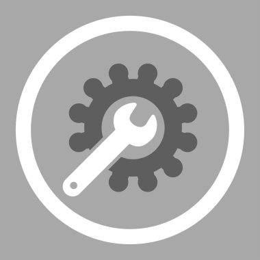 Glif simgesini özelleştirme düz koyu gri ve beyaz renkler yuvarlak