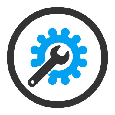 Glif simgesini özelleştirme düz mavi ve gri renkler yuvarlak