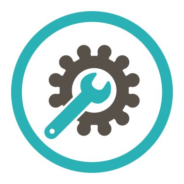 Özelleştirme düz gri ve mavi renkler yuvarlak glif simgesi