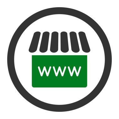 Glif kutsal kişilerin resmi webstore düz yeşil ve gri renkler yuvarlak