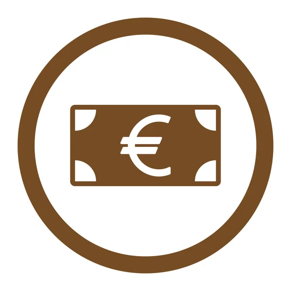 Icono del billete en euros — Foto de Stock