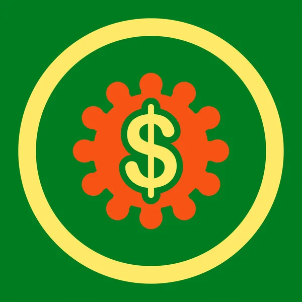 Betalningsalternativ platt orange och gula färger rundade glyph ikonen — Stockfoto