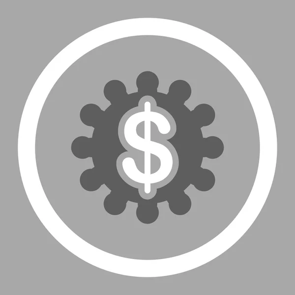 Opzioni di pagamento piatto grigio scuro e bianco arrotondato icona glifo — Foto Stock