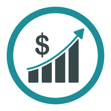 Satış düz yumuşak mavi renkler yuvarlak vektör simgesi