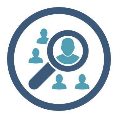 Pazarlama düz mavi ve mavi renkler yuvarlak vektör simgesi