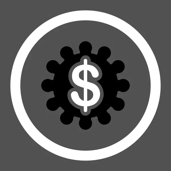 Payment options flat black and white colors rounded vector icon — Διανυσματικό Αρχείο