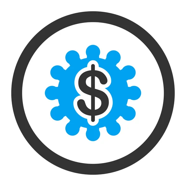Options de paiement plat bleu et gris couleurs arrondi icône vectorielle — Image vectorielle