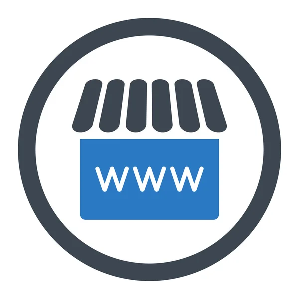 Webstore plana lisa azul colores redondeados vector icono — Vector de stock