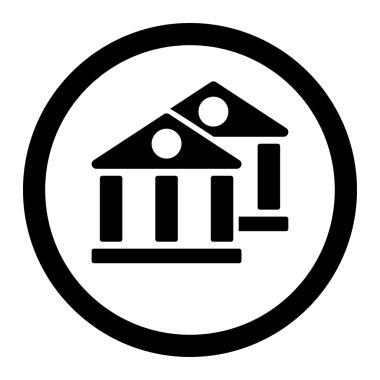 Bankalar düz simgesi