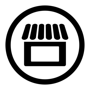 Dükkanı düz simgesi