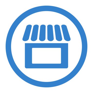 Dükkanı düz simgesi