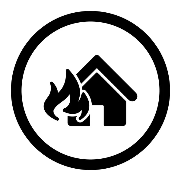 Yangın hasarı simgesi — Stok Vektör