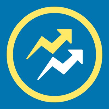 Eğilimleri düz simgesi