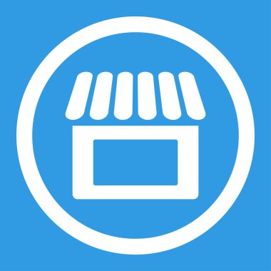 Dükkanı düz simgesi