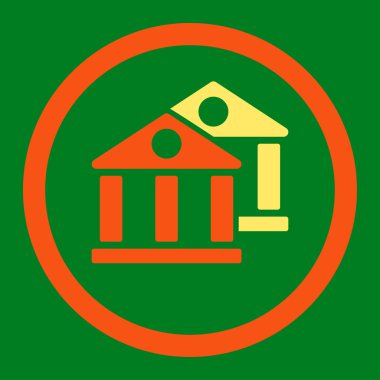Bankalar düz simgesi