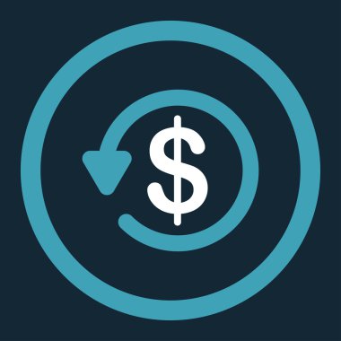 Geri ödeme düz simgesi