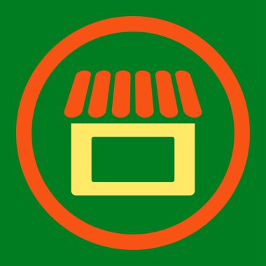 Dükkanı düz simgesi