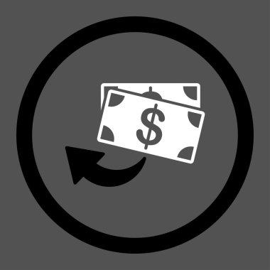 Cashback düz simgesi