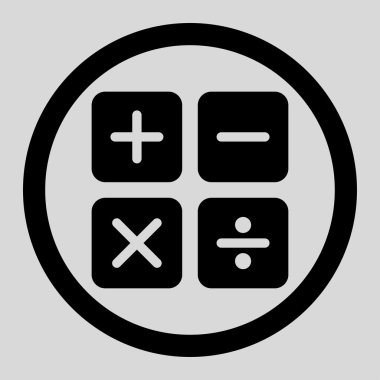 Hesap Makinesi Düz Simgesi