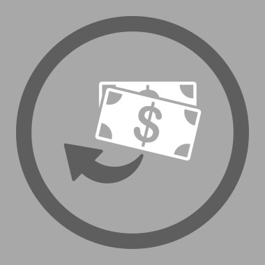 Cashback düz simgesi