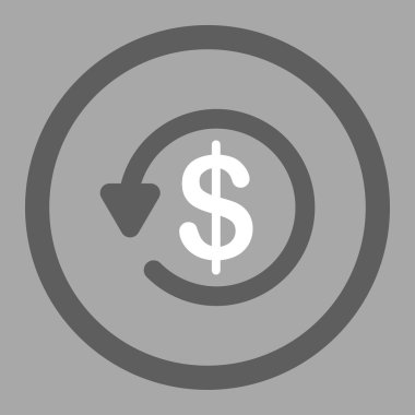 Geri ödeme düz simgesi