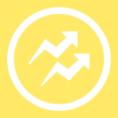 Eğilimleri düz simgesi