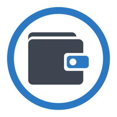 m-cüzdan düz simgesi