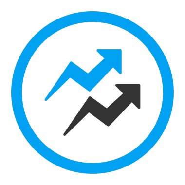 Eğilimleri düz simgesi