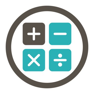 Hesap Makinesi Düz Simgesi