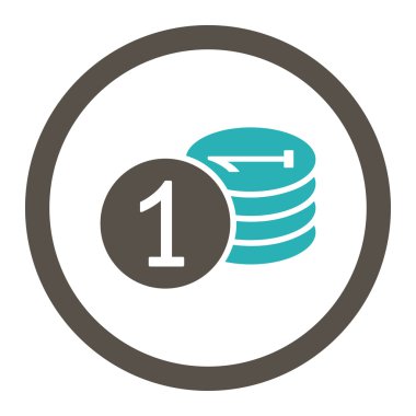 Paralar düz simgesi