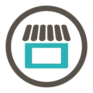 Dükkanı düz simgesi