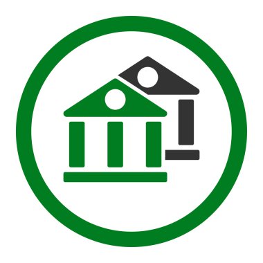 Bankalar düz simgesi