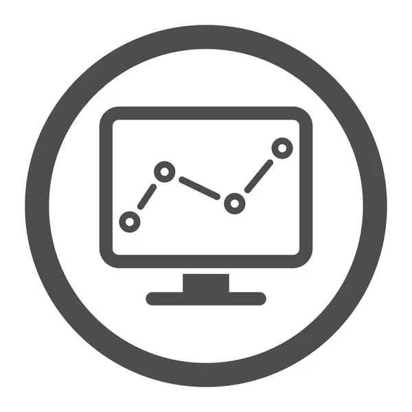 Monitoreo Icono plano — Vector de stock