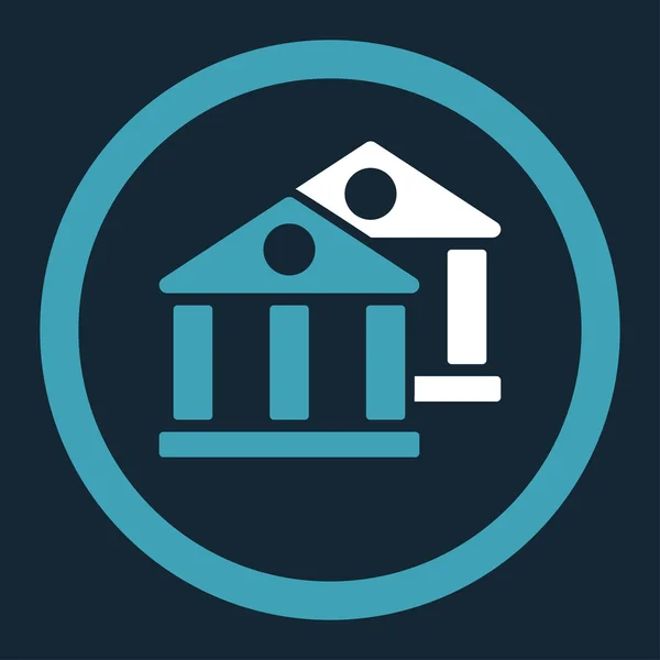 Banken platte pictogram — Stockvector