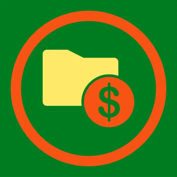 Icono de carpeta de dinero — Vector de stock