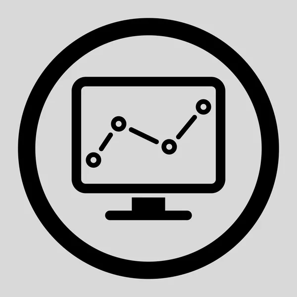Monitoring Flat Icon — Stock Vector