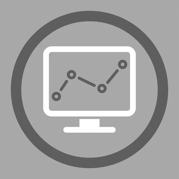 Monitoring Flat Icon — Stock Vector