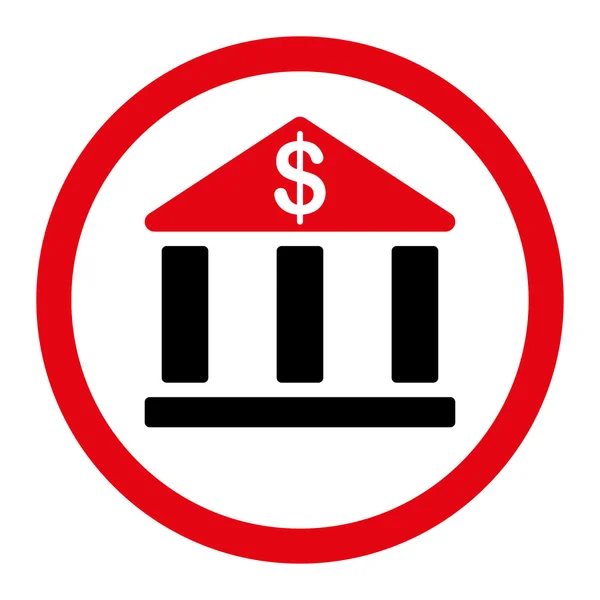 Bank platte pictogram — Stockvector