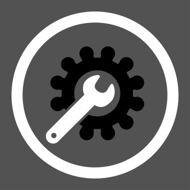 Customization flat black and white colors rounded vector icon