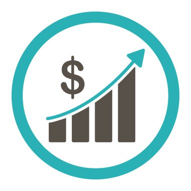 Yuvarlak satış düz gri ve mavi renkler vektör simgesi